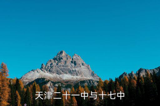 天津二十一中與十七中