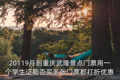 20119月到重慶武隆景點門票用一個學生證能否買多張門票都打折優惠