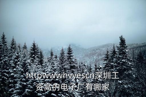 深圳市愛斯倫電子有限公司，httpwwwhvyescn深圳工資高的電子廠有哪家