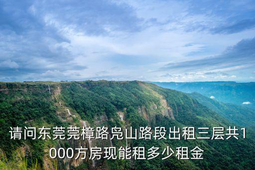 請問東莞莞樟路鳧山路段出租三層共1000方房現能租多少租金
