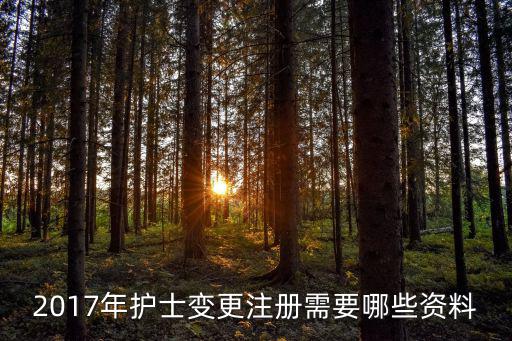 2017年護(hù)士變更注冊(cè)需要哪些資料