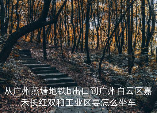 從廣州燕塘地鐵b出口到廣州白云區嘉禾長紅雙和工業區要怎么坐車