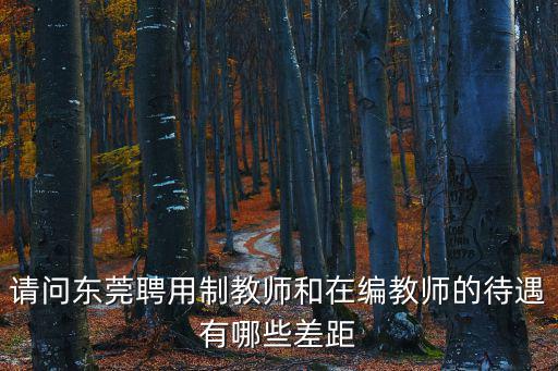 請問東莞聘用制教師和在編教師的待遇有哪些差距