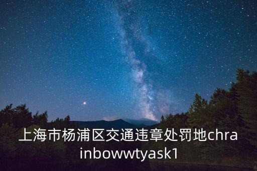 上海市楊浦區交通違章處罰地chrainbowwtyask1