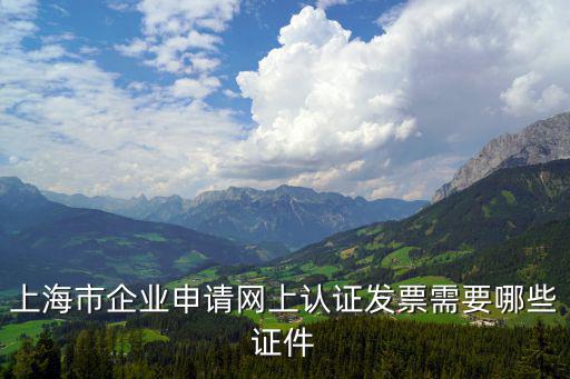 上海市企業(yè)申請網(wǎng)上認(rèn)證發(fā)票需要哪些證件