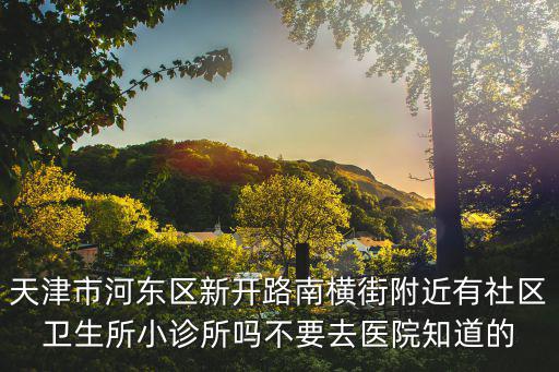 天津市任賢里附近有診所嗎，河東區嘉華小區附近哪里有小診所最好是中醫能看一些小病比如感冒
