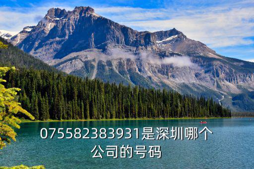 075582383931是深圳哪個公司的號碼