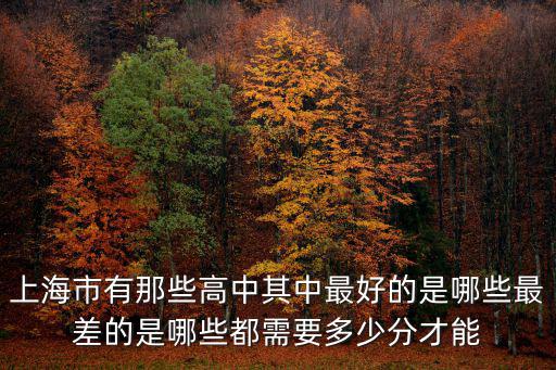 上海市有那些高中其中最好的是哪些最差的是哪些都需要多少分才能