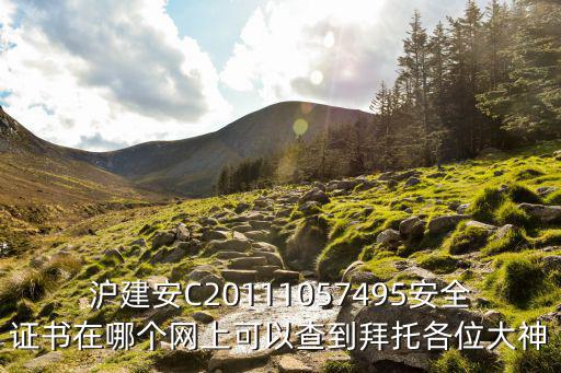 滬建安C20111057495安全證書在哪個網上可以查到拜托各位大神