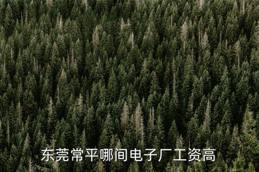 東莞常平哪間電子廠工資高