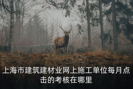 上海市建筑建材業(yè)網(wǎng)上施工單位每月點擊的考核在哪里