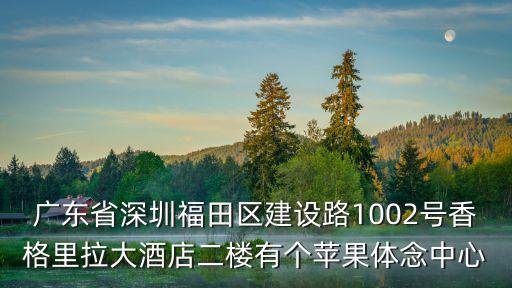 深圳雅馨居，廣東省深圳福田區(qū)建設(shè)路1002號(hào)香格里拉大酒店二樓有個(gè)蘋(píng)果體念中心