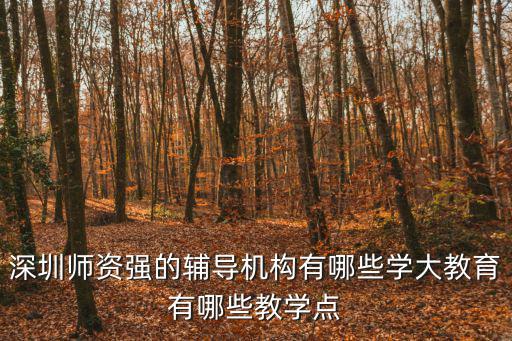 深圳市匯賢教育，深圳師資強的輔導機構有哪些學大教育有哪些教學點
