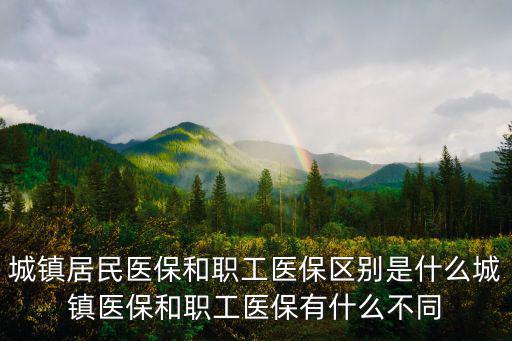 城鎮居民醫保和職工醫保區別是什么城鎮醫保和職工醫保有什么不同