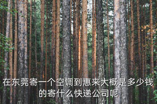 在東莞寄一個空調到惠來大概是多少錢的寄什么快遞公司呢
