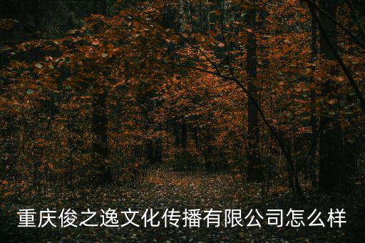 重慶俊之逸文化傳播有限公司怎么樣