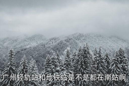 廣州輕軌站和地鐵站是不是都在南站啊