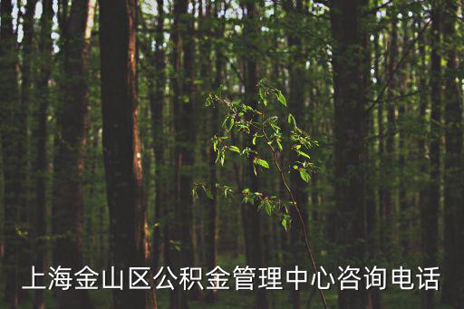 上海金山區公積金管理中心咨詢電話