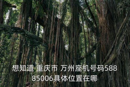想知道 重慶市 萬州座機號碼58885006具體位置在哪