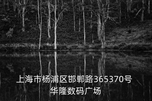 上海市楊浦區(qū)邯鄲路365370號 華隆數(shù)碼廣場