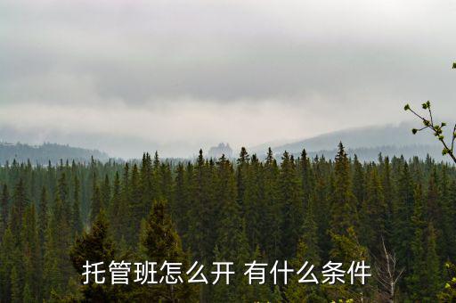 天津市開托管班政策，現(xiàn)在開辦托管班都需要滿足哪些條件