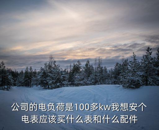 公司的電負(fù)荷是100多kw我想安個電表應(yīng)該買什么表和什么配件