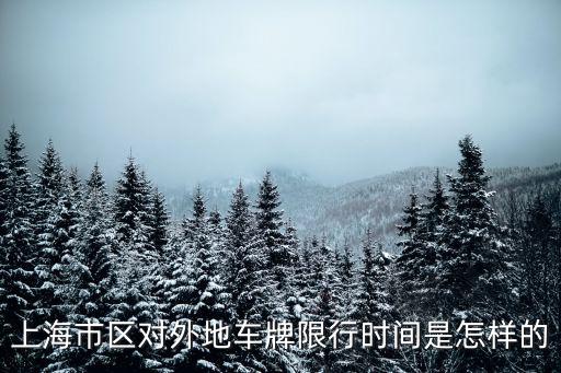 上海市區(qū)對外地車牌限行時間是怎樣的
