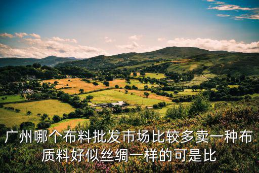 廣州布料市場哪個便宜，廣州哪個布料批發(fā)市場比較多賣一種布質(zhì)料好似絲綢一樣的可是比