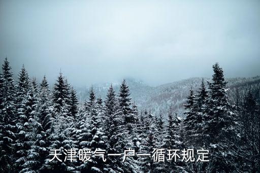 天津暖氣一戶一循環(huán)規(guī)定