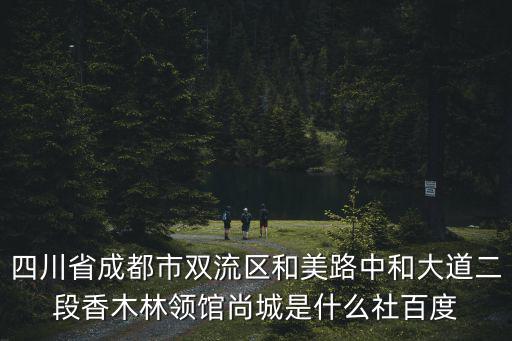 四川省成都市雙流區(qū)和美路中和大道二段香木林領(lǐng)館尚城是什么社百度