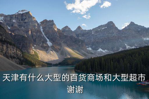 天津有什么大型的百貨商場和大型超市 謝謝