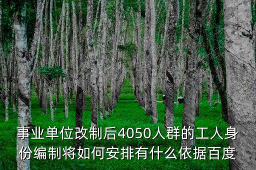 事業單位改制后4050人群的工人身份編制將如何安排有什么依據百度