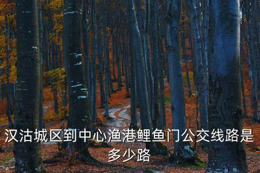 漢沽城區到中心漁港鯉魚門公交線路是多少路