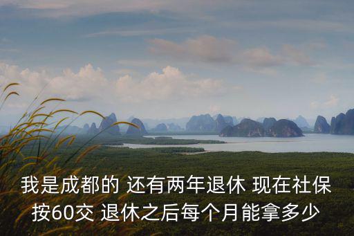 我是成都的 還有兩年退休 現在社保按60交 退休之后每個月能拿多少