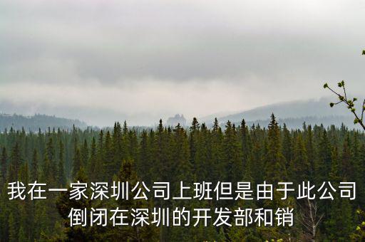 我在一家深圳公司上班但是由于此公司倒閉在深圳的開發部和銷