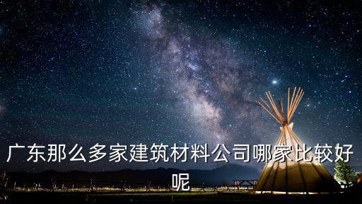 廣東那么多家建筑材料公司哪家比較好呢