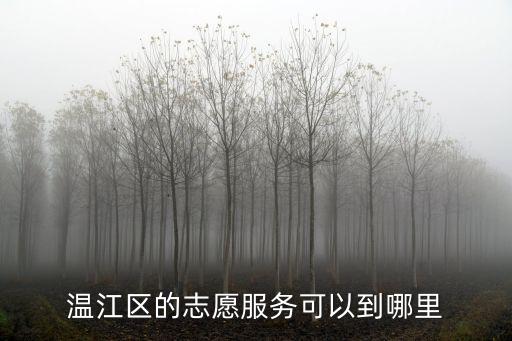 溫江區的志愿服務可以到哪里