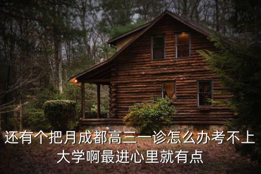 還有個把月成都高三一診怎么辦考不上大學啊最進心里就有點