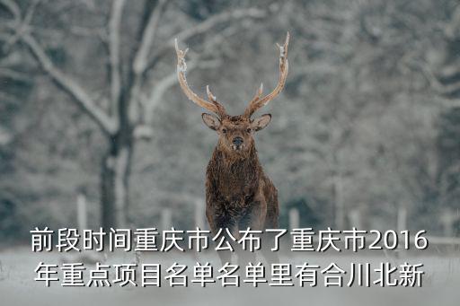 前段時(shí)間重慶市公布了重慶市2016年重點(diǎn)項(xiàng)目名單名單里有合川北新