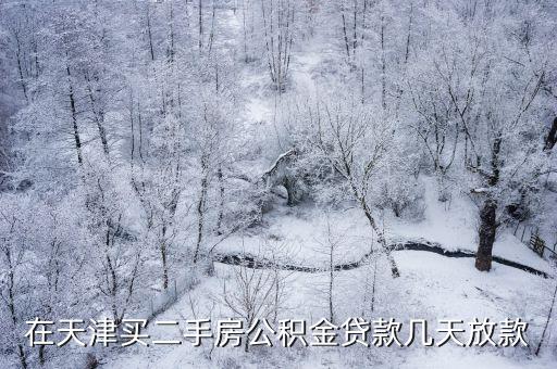天津市公積金幾天以放號，在天津買二手房公積金貸款幾天放款