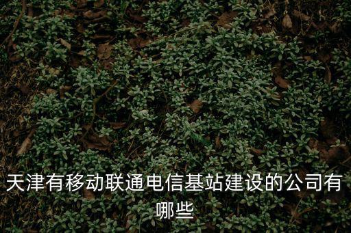 天津有移動聯通電信基站建設的公司有哪些