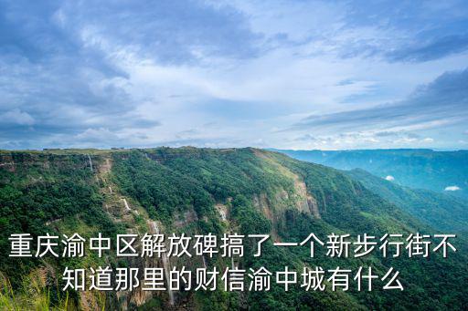 重慶市渝中區財信渝中城，重慶渝中區解放碑搞了一個新步行街不知道那里的財信渝中城有什么