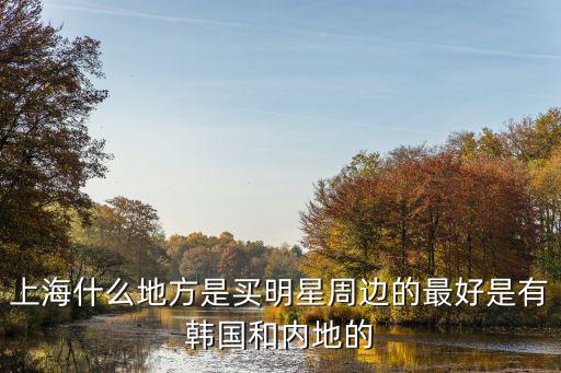 上海什么地方是買明星周邊的最好是有韓國和內地的