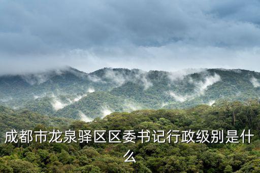 成都市龍泉驛區區委書記行政級別是什么