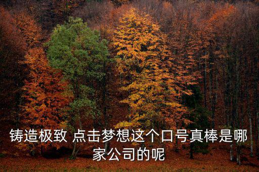 北京理想固網科技股份有限公司深圳分公司，鑄造極致 點擊夢想這個口號真棒是哪家公司的呢