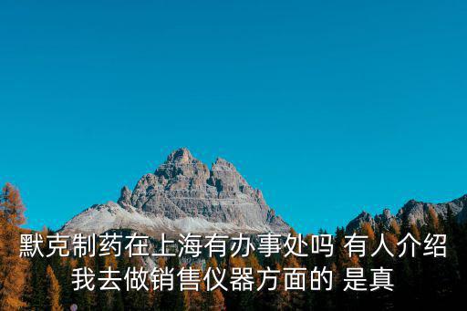 默克制藥在上海有辦事處嗎 有人介紹我去做銷售儀器方面的 是真