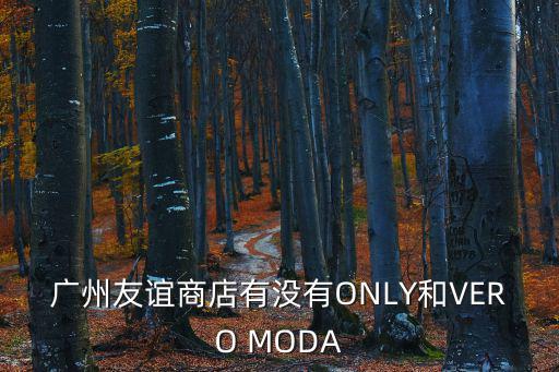 廣州友誼商店有沒有ONLY和VERO MODA