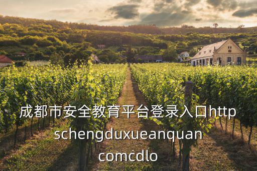 成都市安全教育平臺登錄入口httpschengduxueanquancomcdlo