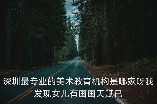 深圳最專業的美術教育機構是哪家呀我發現女兒有畫畫天賦已