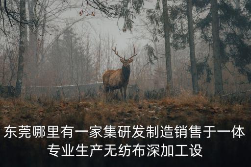 東莞哪里有一家集研發制造銷售于一體專業生產無紡布深加工設